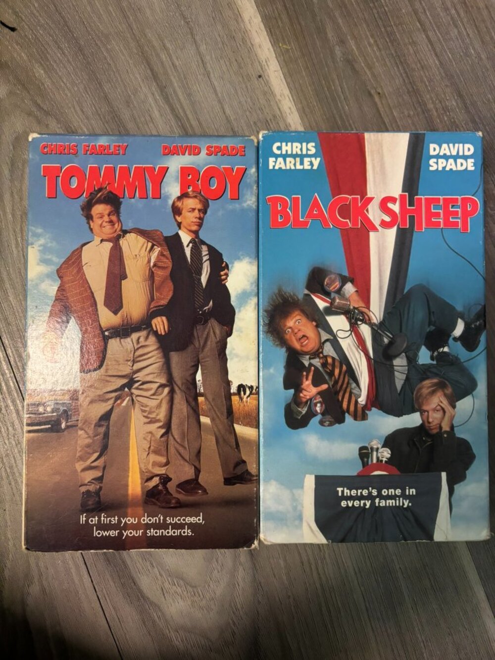2 Vintage VHS tapes - Tommy Boy and Black Sheep
